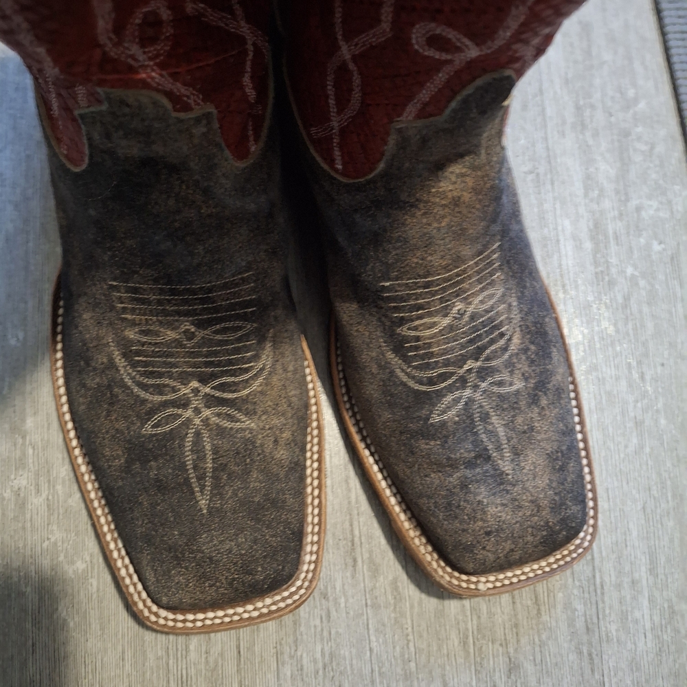 Anderson Bean Mens Boots - Grey And Red - Picture 3 of 9